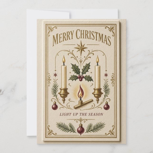 Saudação de Natal, Estilo de Rótulo de Caixa de Fó (Frente)