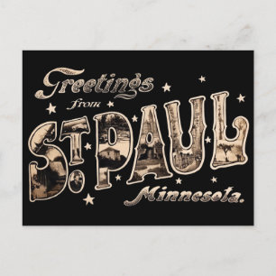 Saudação de St. Paul Minnesota Cartão Postal