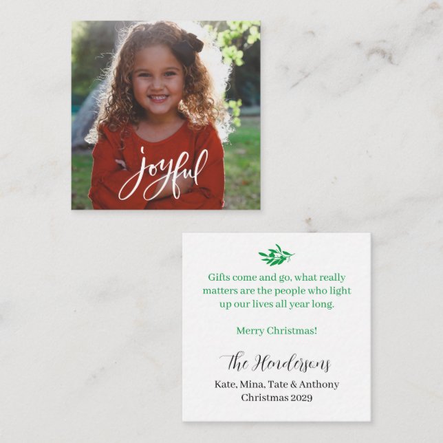 Saudações alegres Feliz Orçamento de Natal Cartão  (Frente/Verso)