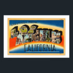 Saudações Coloridas Vintage De Los Angeles Poster<br><div class="desc">Um cartão postal colorido,  vintage "Saudações de Los Angeles,  Califórnia".</div>