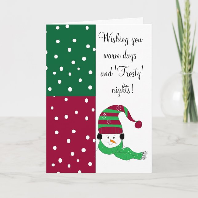 Saudações Congeladas - cartão (Frente)