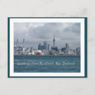 Saudações da cidade de Auckland, cartão postal da