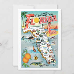 Saudações da Flórida 5x7 Grande Cartão Postal