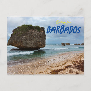 Saudações da praia do cartão postal de Barbados