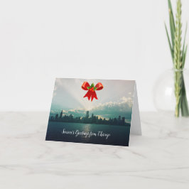 Saudações da temporada Cartão de Feriado de Chicag