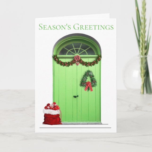 Saudações da Temporada de Natal Modelo de Porta Ve (Frente)