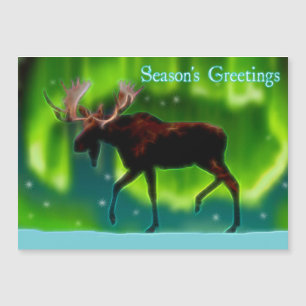 Saudações da temporada - Luzes do Norte Moose
