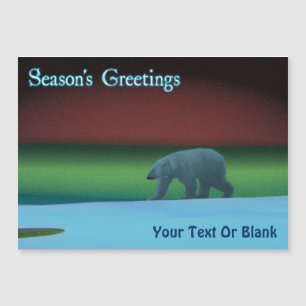 Saudações da temporada - Luzes polares Urso Polar