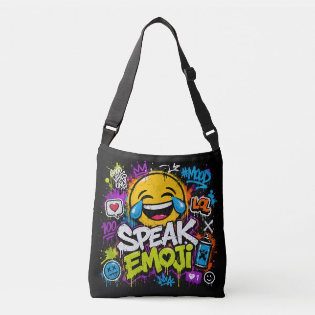 Saudações das Bolsas Transversais Emoji Land (Frente)