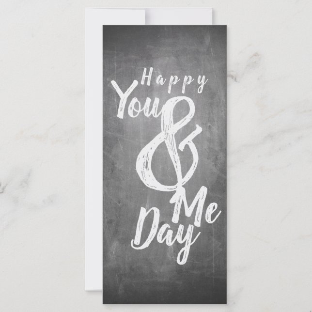 Saudações de aniversário em visual de quadro negro (Frente)
