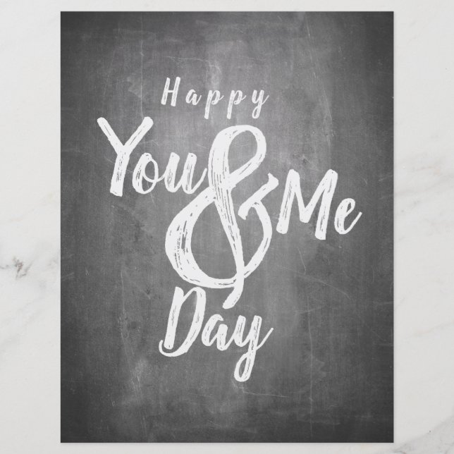 Saudações de aniversário no chalkboard look (Frente)