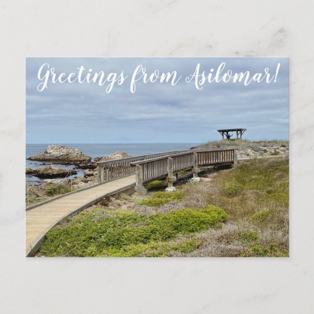 Saudações de Asilomar! Cartão Postal (Frente)