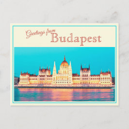 Saudações de Budapeste Cartão Postal Antigo