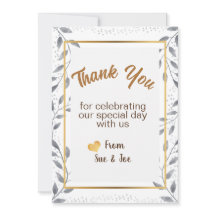 Saudações de Cartões de agradecimentos Personaliza