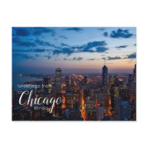 Saudações de Chicago Illinois Cartão Postal