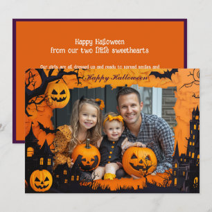 Saudações de Halloween com cartão de foto personal