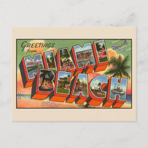 Saudações de Miami Beach Florida Cartão Postal