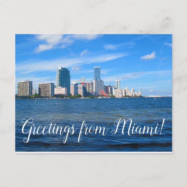 Saudações de Miami Flórida Cartão Postal (Frente)
