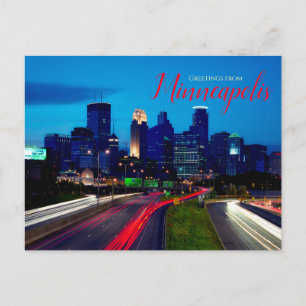 Saudações de Minneapolis Minnesota Cartão Postal
