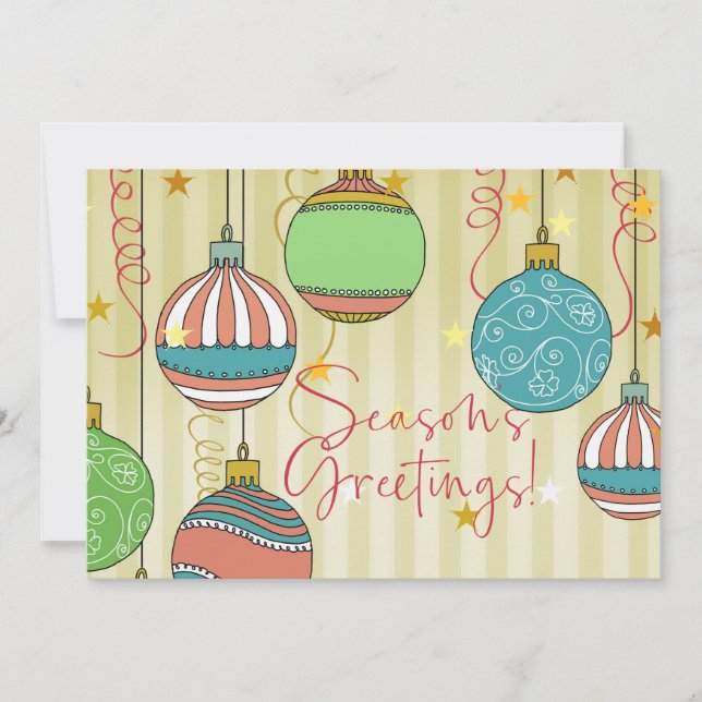 Saudações de Natal! Cartão (Frente)