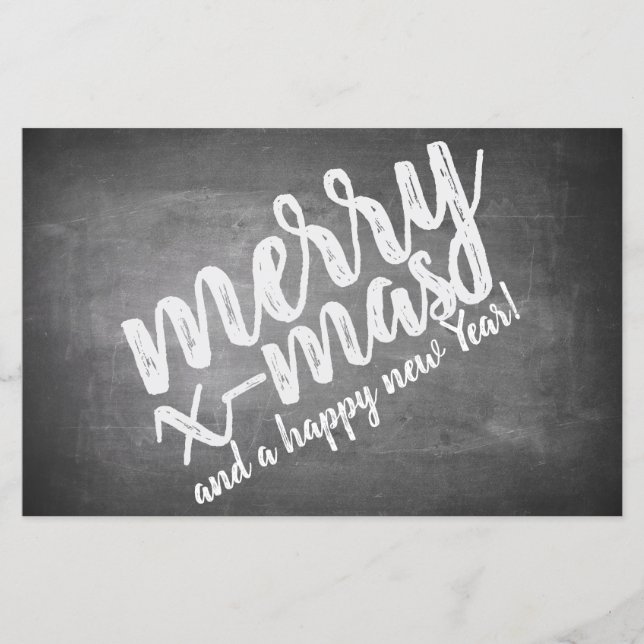 Saudações de Natal no Quadro de Giz (Frente)