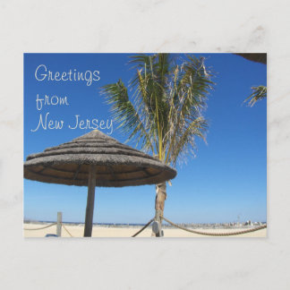 Saudações de NJ - Cartão postal Tiki & Palm