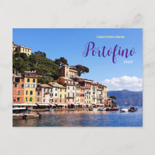 Saudações de Portofino Itália Cartão Postal