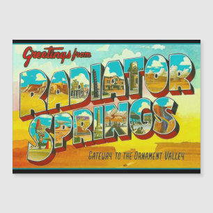 Saudações de Radiator Springs Arizona