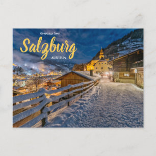 Saudações de Salzburg Áustria Cartão Postal