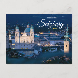 Saudações de Salzburg Áustria Cartão Postal Cênico