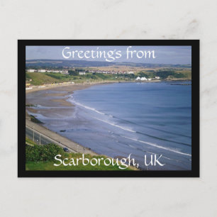 Saudações de Scarborough, cartão postal britânico