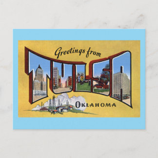 Saudações de Tulsa Oklahoma Cartão Postal de Viage
