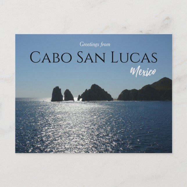 Saudações do Cabo San Lucas México Cartão postal (Frente)