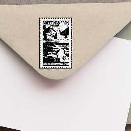 Saudações do Carimbo Vintage do Alasca