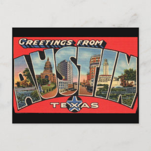 Saudações do cartão postal Austin Texas