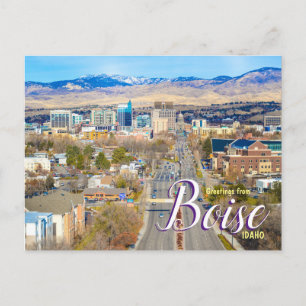 Saudações do cartão postal Boise Idaho