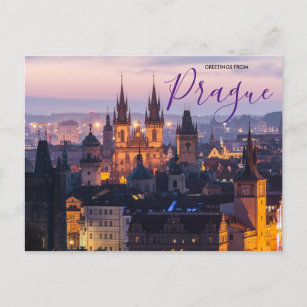 Saudações do Cartão Postal Cênico da Praga