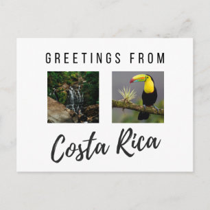 Saudações do cartão postal da Costa Rica