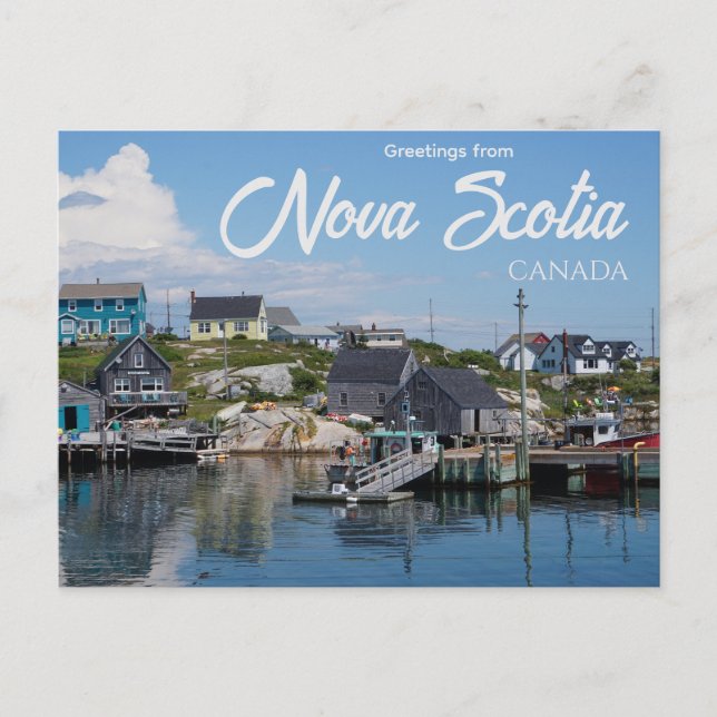Saudações do cartão postal da Nova Escócia Canadá (Frente)