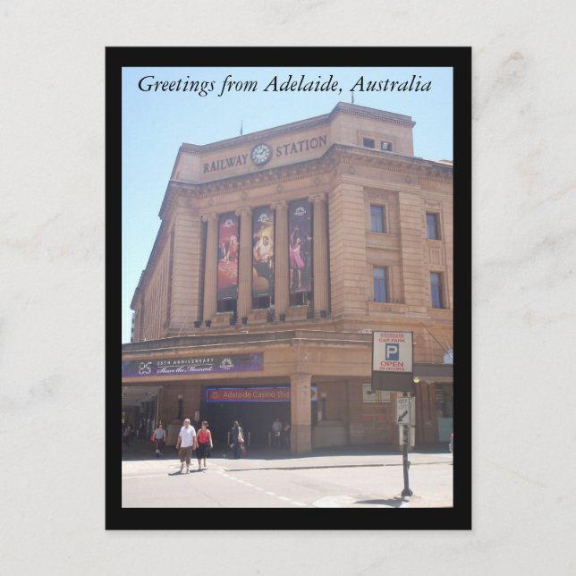 Saudações do cartão postal de Adelaide (Frente)