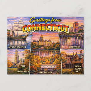 Saudações Do Cartão Postal De Connecticut