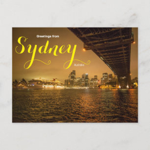 Saudações do cartão postal de cruzeiro de Sydney A