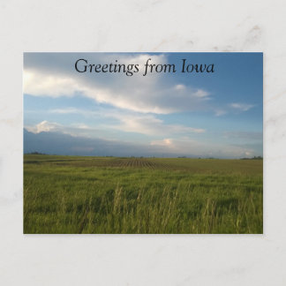 Saudações do cartão postal de Iowa