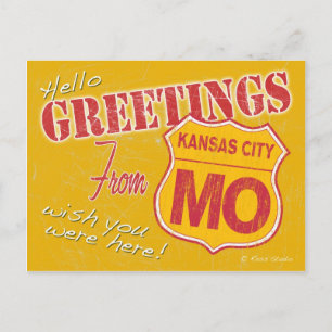Saudações do cartão postal de Kansas City Missouri