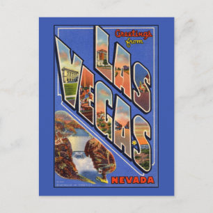 Saudações do cartão postal de letras grandes de La