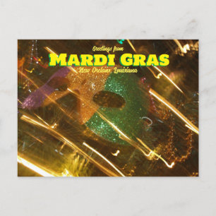 Saudações do cartão postal de Mardi Gras Louisiana
