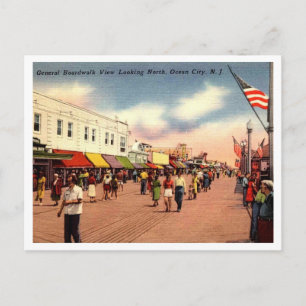 Saudações do cartão postal de Ocean City NJ 1955 V