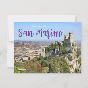 Saudações do Cartão Postal de São Marino