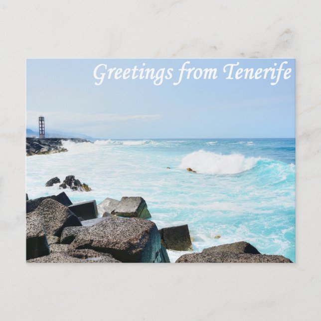 Saudações do cartão postal de Tenerife (Frente)