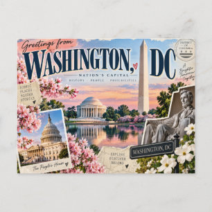 Saudações do cartão postal de Washington, DC